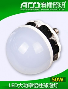 LED大功率铝柱球泡灯50W